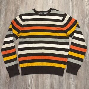 Old Navy Mens Medium Vintage Y2K Striped Lightweight Sweater